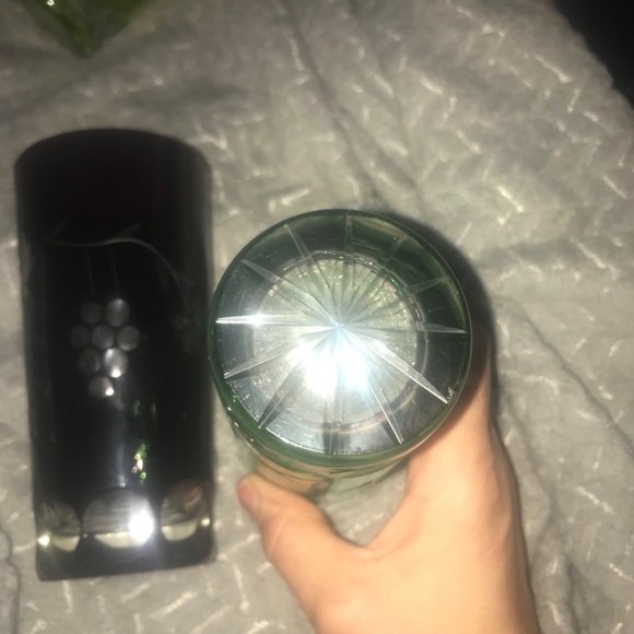 Elegant Green and Purple Crystal Glass Set marsala ajka - Picture 6 of 6